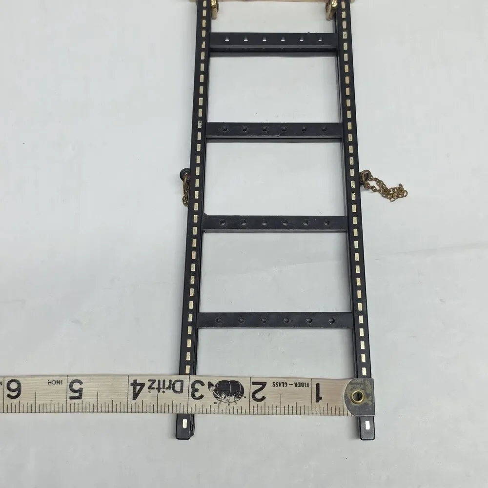 Vintage Jameco Gold Tone Kitten Cat Black Ladder Earrings Holder Stand Organizer